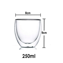 Load image into Gallery viewer, Heat Resistant Double Wall Glass Coffee/Tea Cups And Mugs Travel Double Coffee Mugs With The Handle Mugs Drinking Shot Glasses