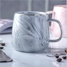 Load image into Gallery viewer, Europe Milk Coffee Mugs Marble Gold Inlay Mug Breakfast Mug Office Home Drinkware Tea Cup for Lover's Gifts Dropshipping
